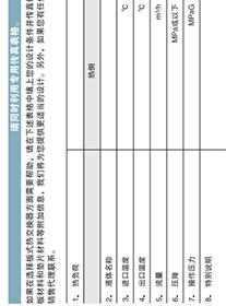 選型所需參數(shù)